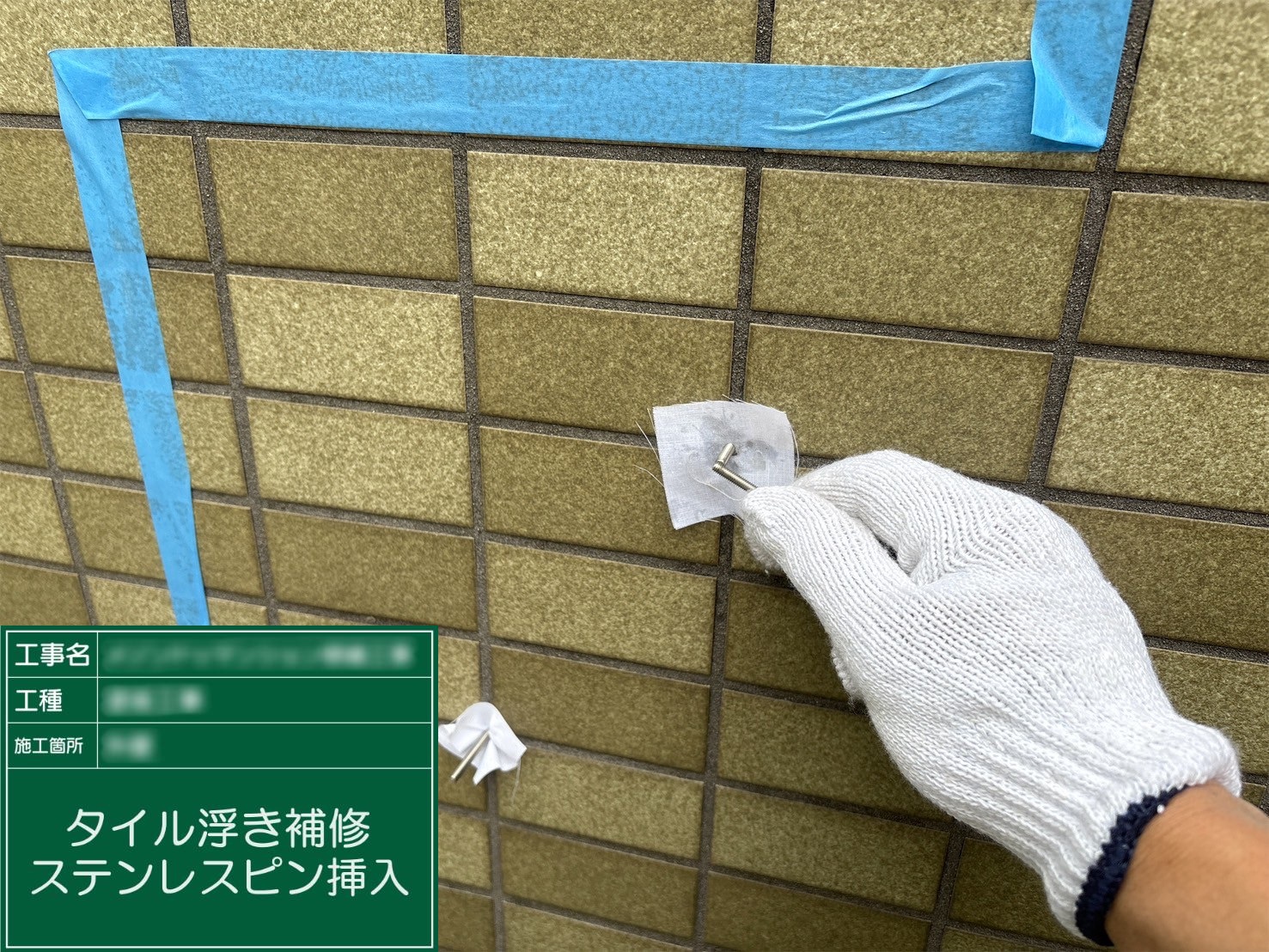 ⑤ステンレスピン挿入